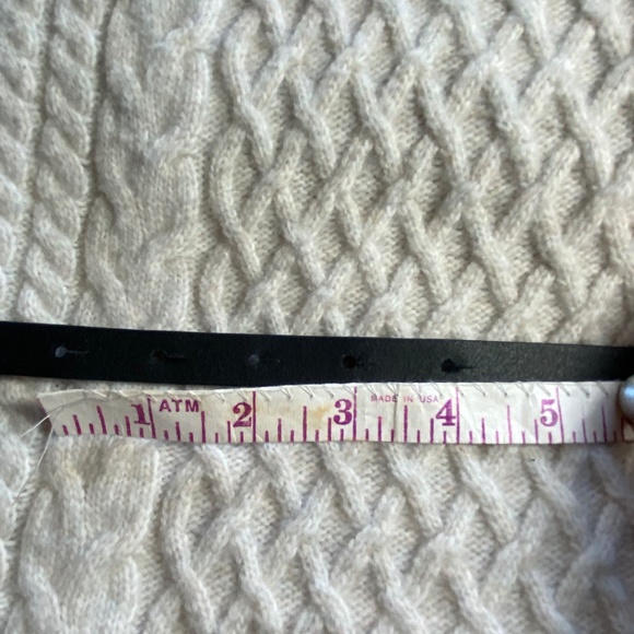 Vintage Talbots Black Super Skinny Belt, 31-35" - Picture 5 of 7